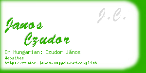 janos czudor business card