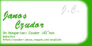 janos czudor business card